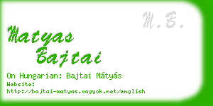 matyas bajtai business card